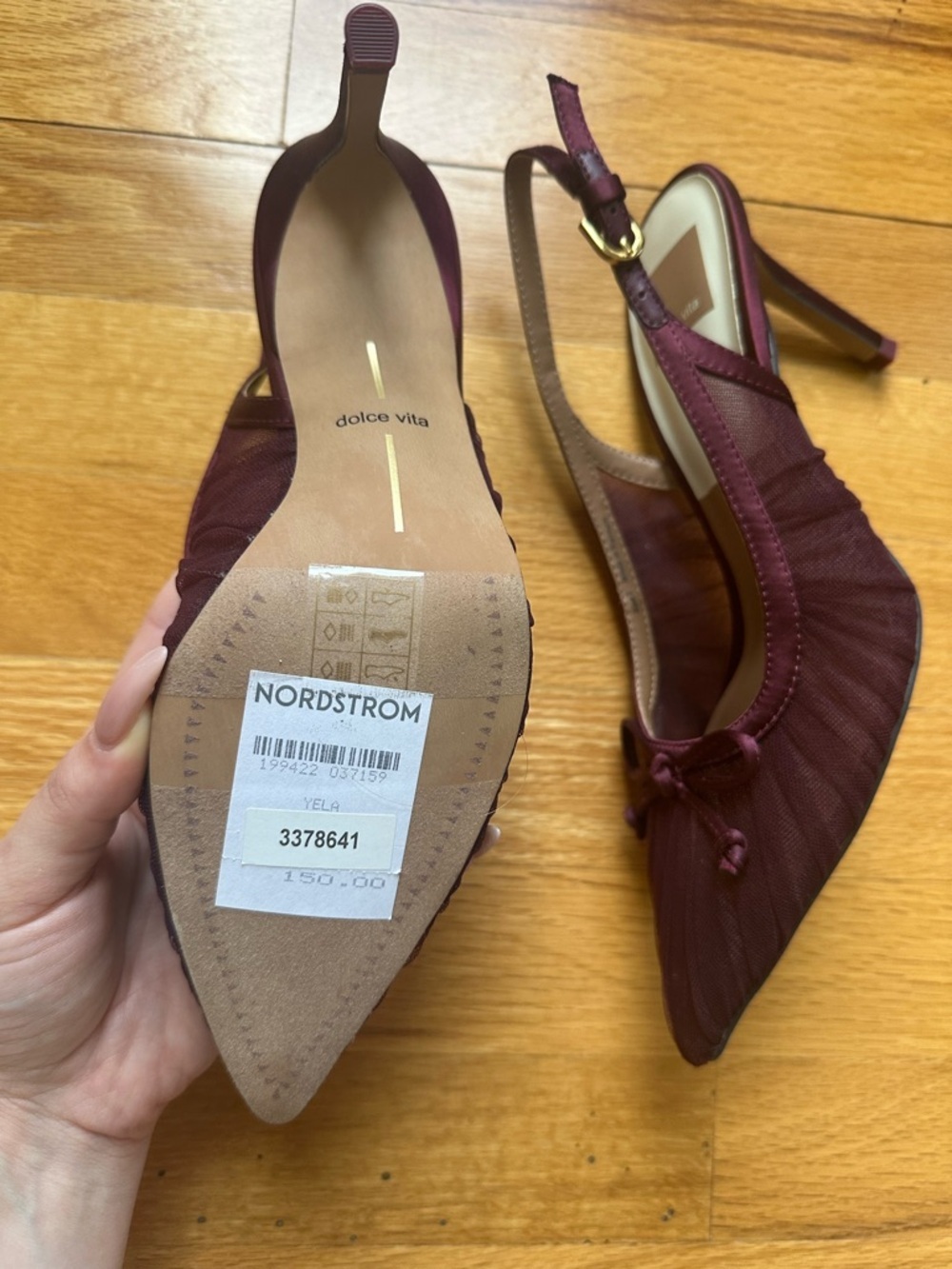Dolce Vita Yela Slingback Pump in Cranberry - Picture 5 of 6